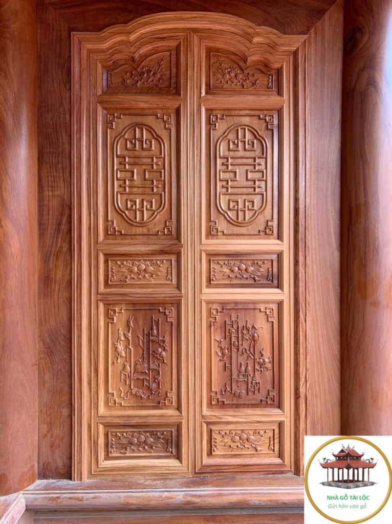 nhà gỗ gõ 3 gian