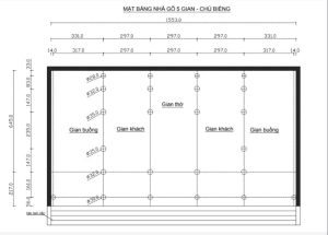 Tải xuống bản vẽ nhà gỗ 5 gian mới nhất