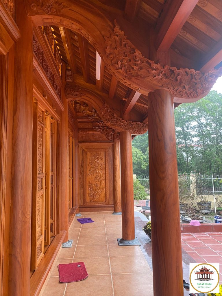 Nhà gỗ xoan 3 gian