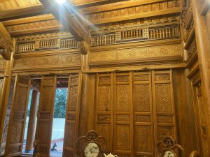 nhà gỗ đỏ 3 gian