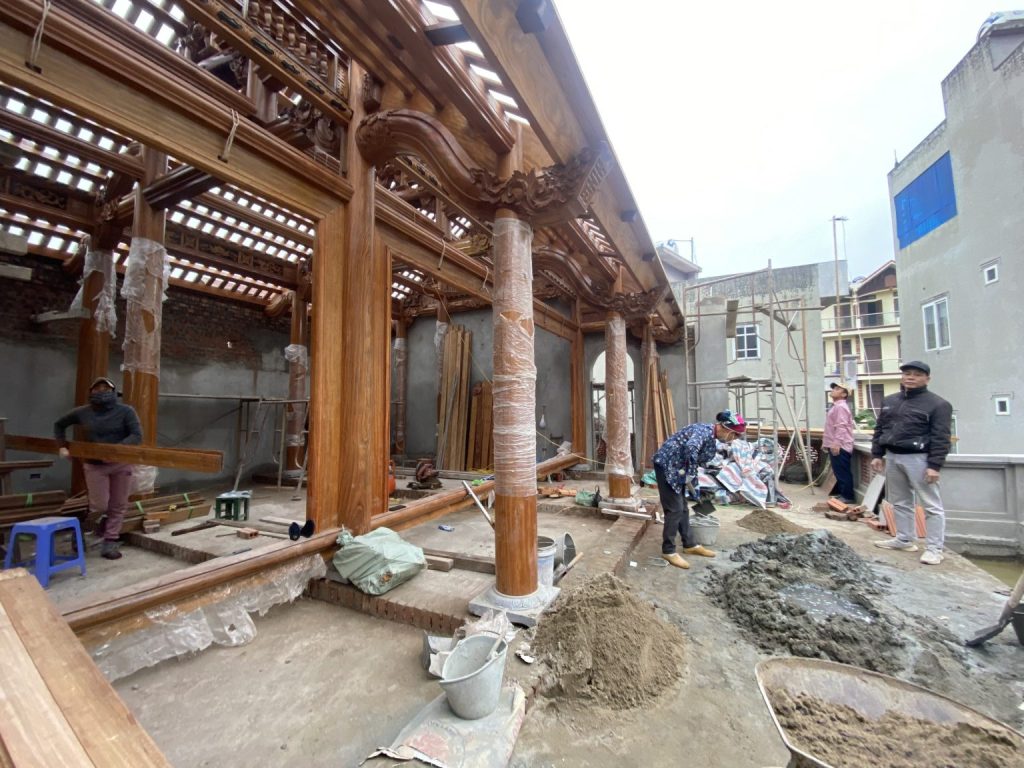 nhà gỗ lim 3 gian 