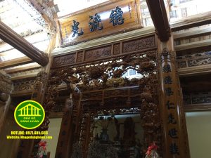 Làm nhà gỗ xoan 3 gian tại Bình Dương